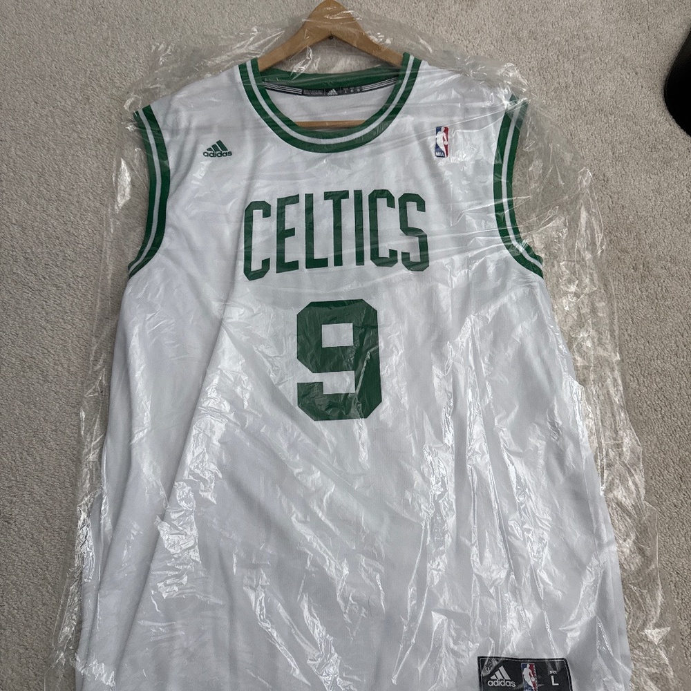 Rajon Rondo Boston Celtics Adidas Number 9 White Home Large Basketball Jersey